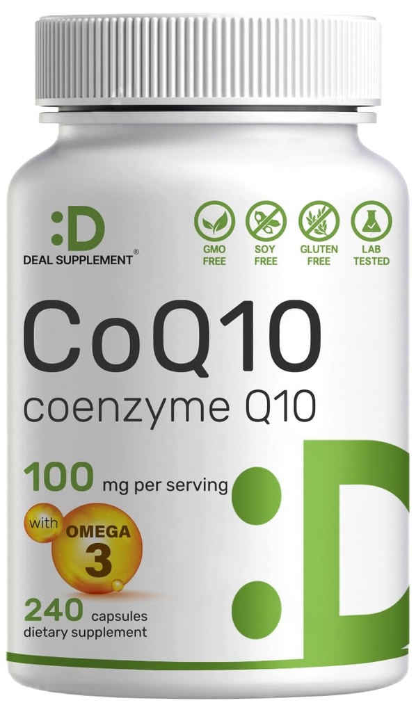 DEAL ›› CoQ10 100mg met Omega 3 100mg, 240 Capsules 