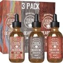 Viking Revolution Baard Olie voor mannen 3 Pack - Natuurlijke Heren Baard Olie Variëteit Set 2 - Sandalwood, ongeparfumeerde en Bay Rum Geuren - Baard Conditioning en vochtinbrengen voor een gezonde baard (3 Pack, 1oz)
