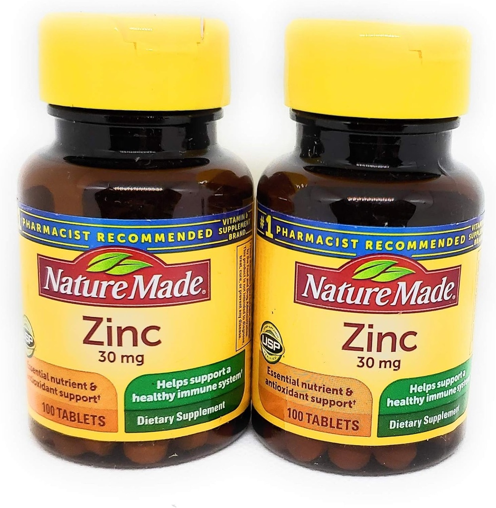 Nature Made Zink 30 mg Tabs - 30 mg - 100 st - 2 pk
