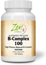 Complete B-complex vitaminesupplement - B vitaminesupplementcomplex met foliumzuur, biotine, inositol - voor Immune & Cardio Health, energiemetabolisme - 100 tabletten met duurzame afgifte