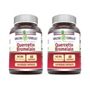 Verbazingwekkende Formules Quercetin 800mg met Bromelain 165mg, 120 Veggie Capsules Supplement (verpakking van 2) - Non-GMO - Glutenvrij - Ondersteunt de algehele gezondheid en welzijn