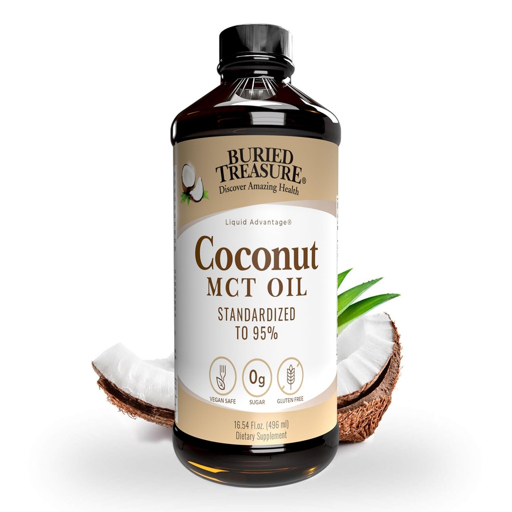 Begraven Treasure MCT Coconut Oil, 16,54 Fl Oz (verpakking van 1)