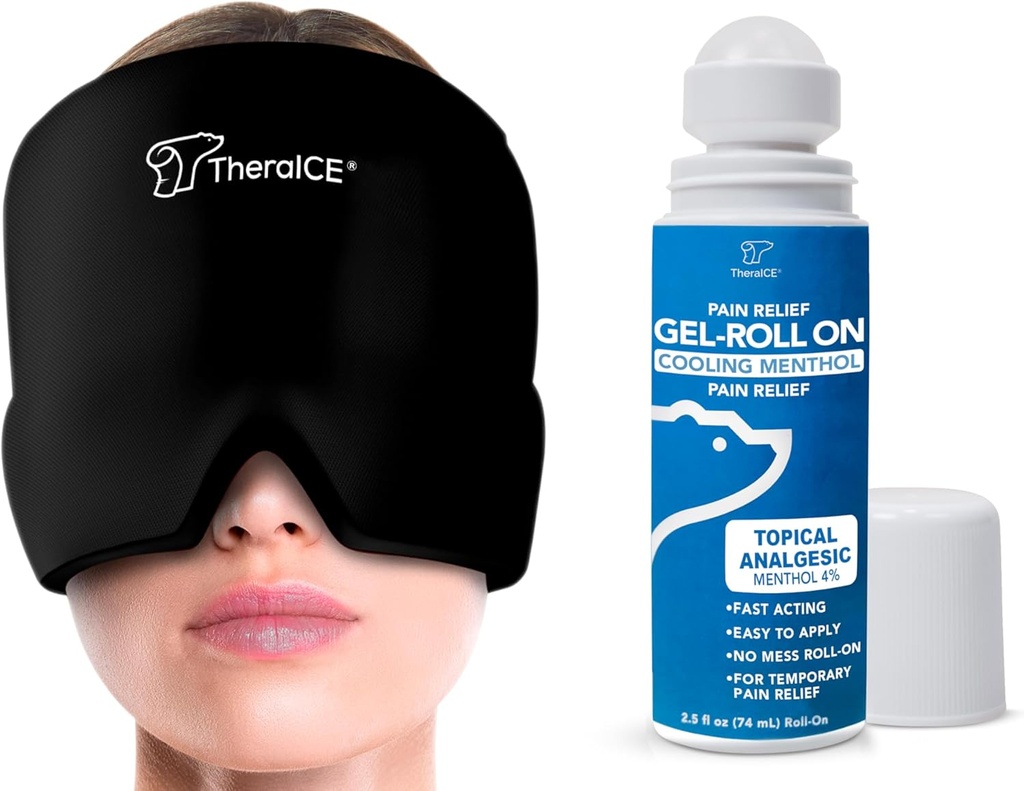 TheraICE Migraine Relief Cap en TheraICE pijnverlichting roll on