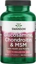 Swanson Mini-Tabs Glucosamine Chondroitin & Msm Joint Mobiliteit Flexibiliteit Comfort Cartilage Connective Tissue Health Support 750/600/300 Milligrammen 360 Tabs