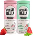 Antacida kauwtabletten Bundel effectieve maagzuur en Instant Acid Indigestie Verlichting, Maximale sterkte (Strawberry Milkshake & Watermeloenmunt)