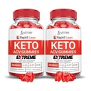 Laboratoires justifiés (2 Pack Rapid Lean Keto ACV Gummies Extreme 2000MG Rapid Lean Keto Gummies vinaigre de cidre de pomme formulé avec le jus de betterave de grenade en poudre B12 Vegan Non OGM 120 Gummys