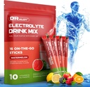 Poudre d'électrolytes sans sucre avec des arômes naturels, 3X packs d'hydratation rapide avec 10 électrolytes et vitamines, liquide quotidien IV, non-OGM, sans gluten, kéto, végétalien, 16 bâtons, pastèque