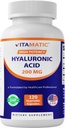Vitamatic Hyaluronzuur Supplementen 200mg - Ondersteunt gezonde Connective Weefsel en gewrichten - Bevorderen Jeugdige Gezonde Huid - 120 Capsules