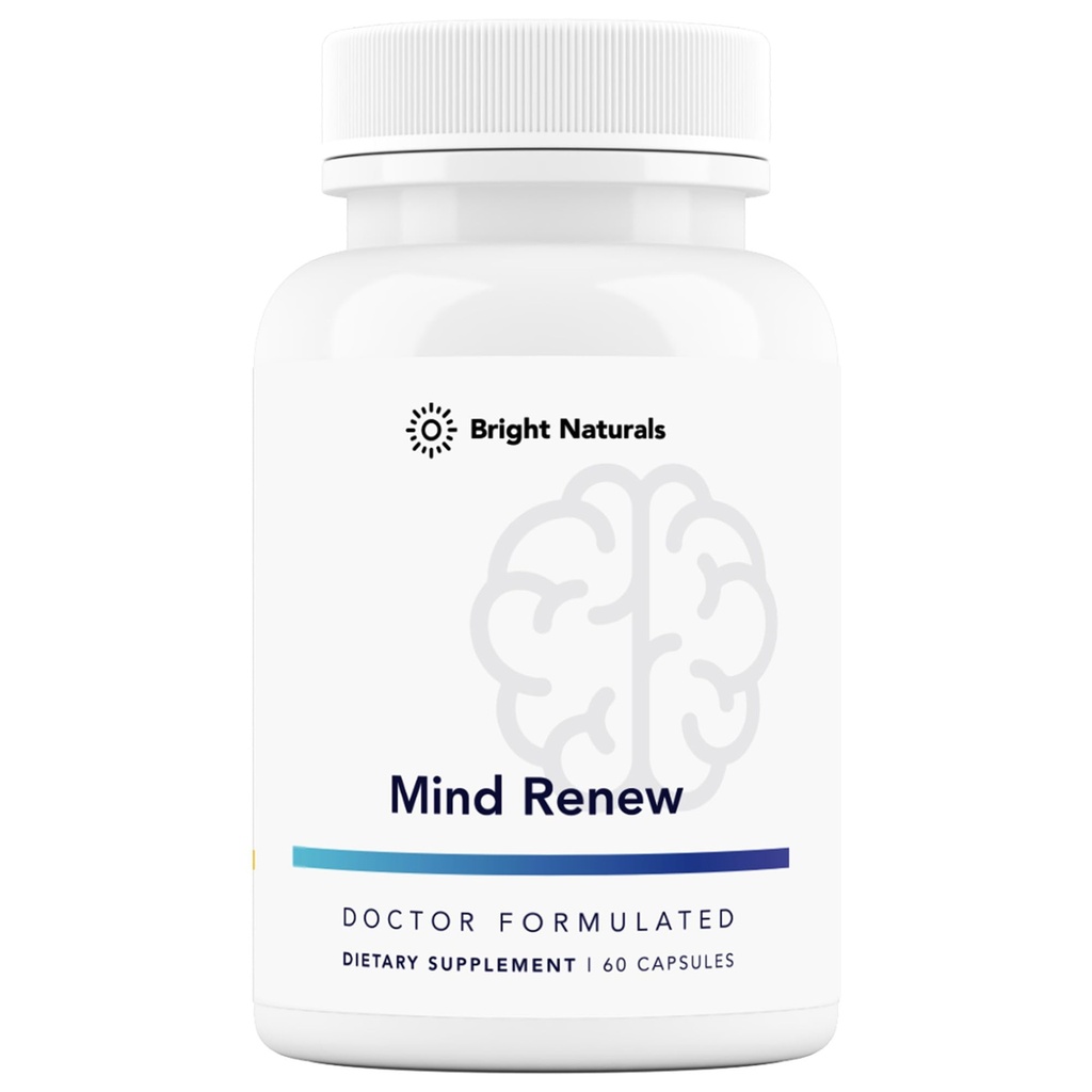 Mind Renew - Made in The USA - Brain Supplement for Memory and Focus - Ondersteuning vitaliteit en energie, 60 capsules