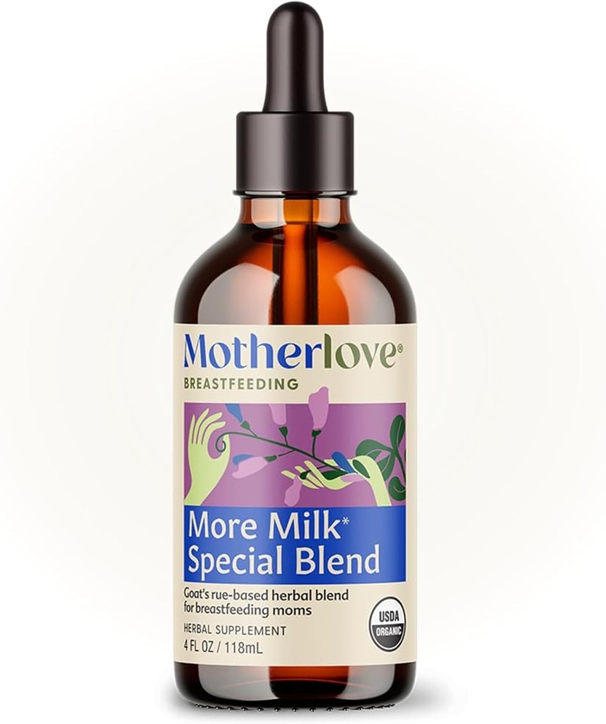 Moederliefhebber Meer Melk Speciale Blend Tinctuur (4 oz Value Size) Kruiden Borstvoeding Supplement w/Goat