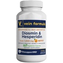 Formule Vein Diosmin Hespéridin 1000mg, Mélange de bioflavonoïdes micronisés pour la circulation sanguine, soutien de la veine MPFF Supplément pour la circulation dans les jambes et les pieds, et Healthy Blood Flow Support, 60 Capsules