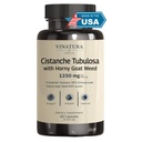 VINATURA Cistanche met geile geit onkruid 60% Icariin - 1250mg per portie, Cistanche Tubulosa, Cistanche Supplement Mannen, energie, kracht Cognitive *USA Made and Tested* - 60 Capsules 30 porties