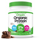 Orgain Organic Vegan Protein Powder, Romige Chocolade Fudge - 21g Plant Protein, 7g Prebiotic Fiber, Low Net Carb, No Lactose Ingredients, No Added Sugar, Non-GMO, For Shakes & Smoothies, 1.02 lb