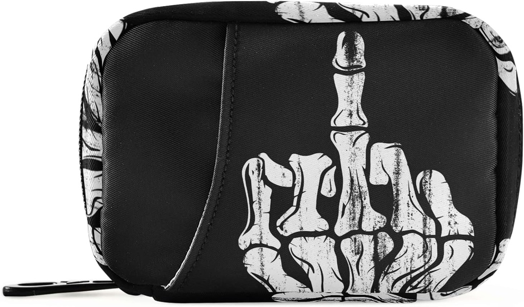 Hand schedel pil doos 7 dagen pil geval reis pil Organisator tas met rits draagbare wekelijkse geval Compacte grootte voor vitamine supplement houder