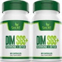 DIM SGS + - Hormone + Detox, Aanmoedigt Normale Estrogeen Metabolisme, Hormone Balance, Hormonale Acne Supplementen, Menopauze Ondersteuning,Helps Control Appetite,Promotes Detoxification(2 Packs)