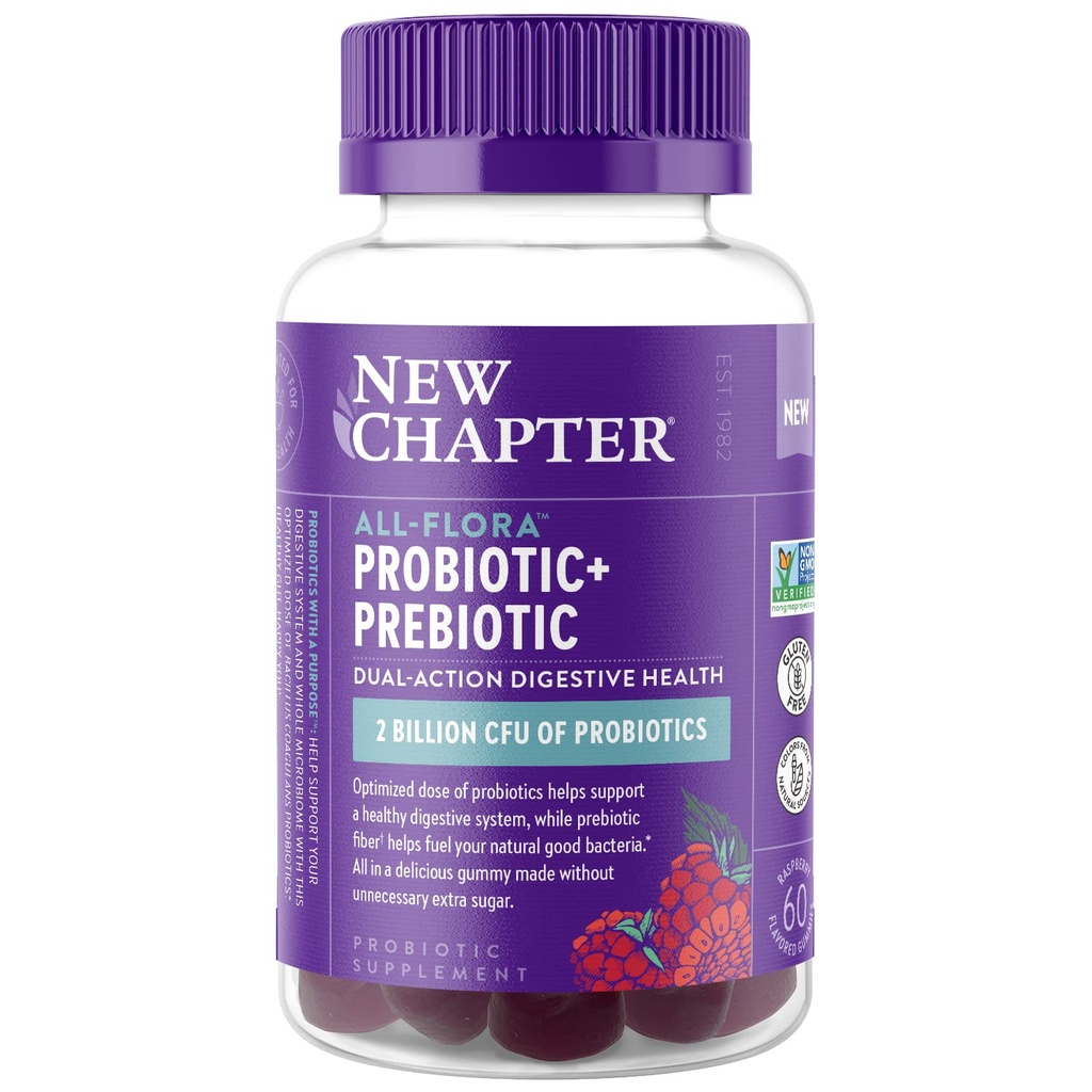 Nieuw hoofdstuk Probiotische Gummies voor vrouwen en mannen, All-Flora (1 maand aanbod) 