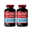 anti rimpelcapsules voor gezicht - ANTI-WRINKLE COMPLEX - Huidmineralen, Anti-aging supplement, Vitamine E collageen, serum anti rimpel, alfa lipoïnezuur, anti rimpel pillen voor vrouwen, 2 Bot 120 Caps