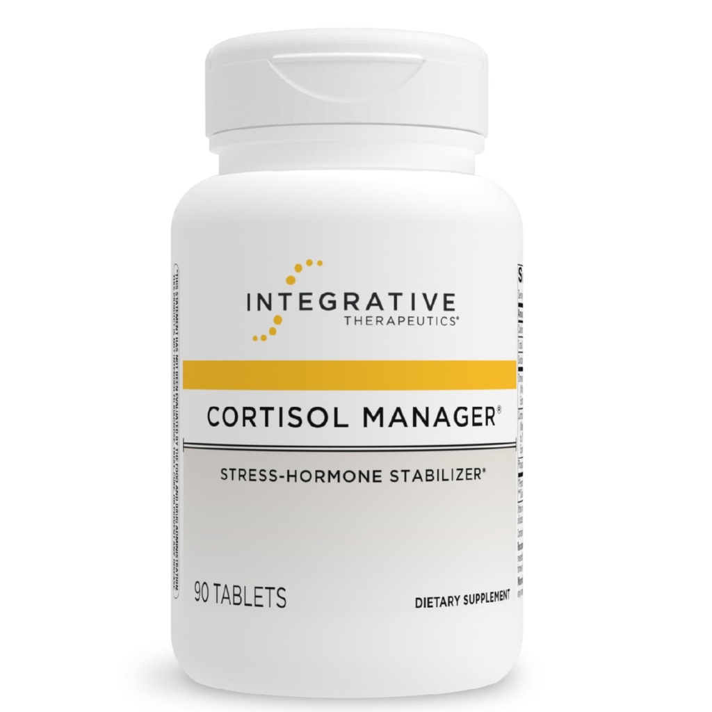 Thérapeutique intégrative Cortisol Manager - Supplément de soutien à la santé pour une réponse au stress sain* - Vegan, sans lait et sans gluten - 90 capsules (45 portions)