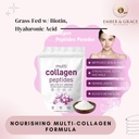Ember & Grace Wellness Poudre de protéines multicollagènes – Type I,II,III,V,X avec biotine, acide hyaluronique, vitamine C – Peptides de collagène non aromatisés – Keto & Paleo Friendly, Easy Dissolve, Non-OGM