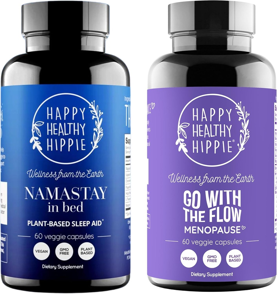 Gelukkige gezonde Hippie Ga met de stroom Menopauze Ondersteuning & natuurlijke slaapsupplement