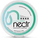 Nectr Energy Nootropic Pouches Glacial Green Wintergreen Cafeine Pouches met Cognizin® Citicoline. Suikervrije hersenen. Smooth, Sustained Focus & Energy Supplement - 1 Puck van 16st