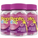Pepto Kids Gummies, helpt bij het opluchten af en toe van maagklachten, maagzuur-indigestie, maagzuur en maagzuur, 72 totaal (3 verpakkingen van 24)