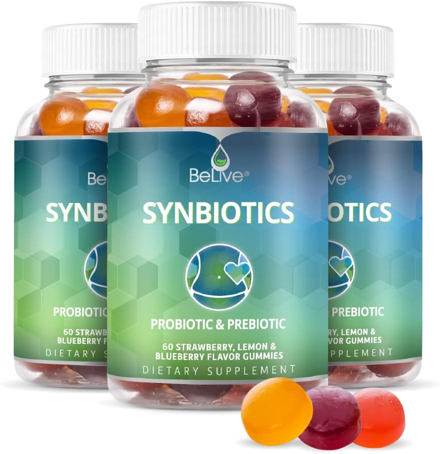 BeLive Synbiotica - Probiotic & Prebiotic Fiber Gummies 