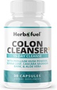 Colon Cleanse - Ondersteunt Detox, Gut Health, & Bloating Relief - Bevat Kruiden, vezels, & Probiotica - Geavanceerde Reiniging Formule met Psyllium Husk Powder, Non-GMO, 30 Capsules