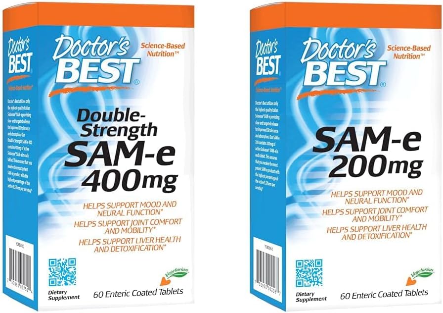Arts BEST SAM-e 400 mg, Veganistisch, Glutenvrij, Sojavrij, Mood en Gezamenlijke Ondersteuning, 60 Enteric Coated & SAM-e Mood & Gezamenlijke Ondersteuning & Lever Gezondheid (Farmaceutische Graad/Non-GMO/Glutenvrij