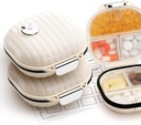 [2 Pack] Zannaki Pill Case Portable Small Weekly Travel pil Organizer, schattig vocht Proof pil Box houder voor portemonnee, dagelijkse Mini Pocket Pharmacy Medicine Container voor vitamine, visolie, supplement
