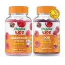 Lifeable Magnesium Kids + Iron & Vitamin C Kids, Gummies Bundle - Great Tasting, Vitamin Supplement, Gluten Free, GMO Free, Chewable Gummy