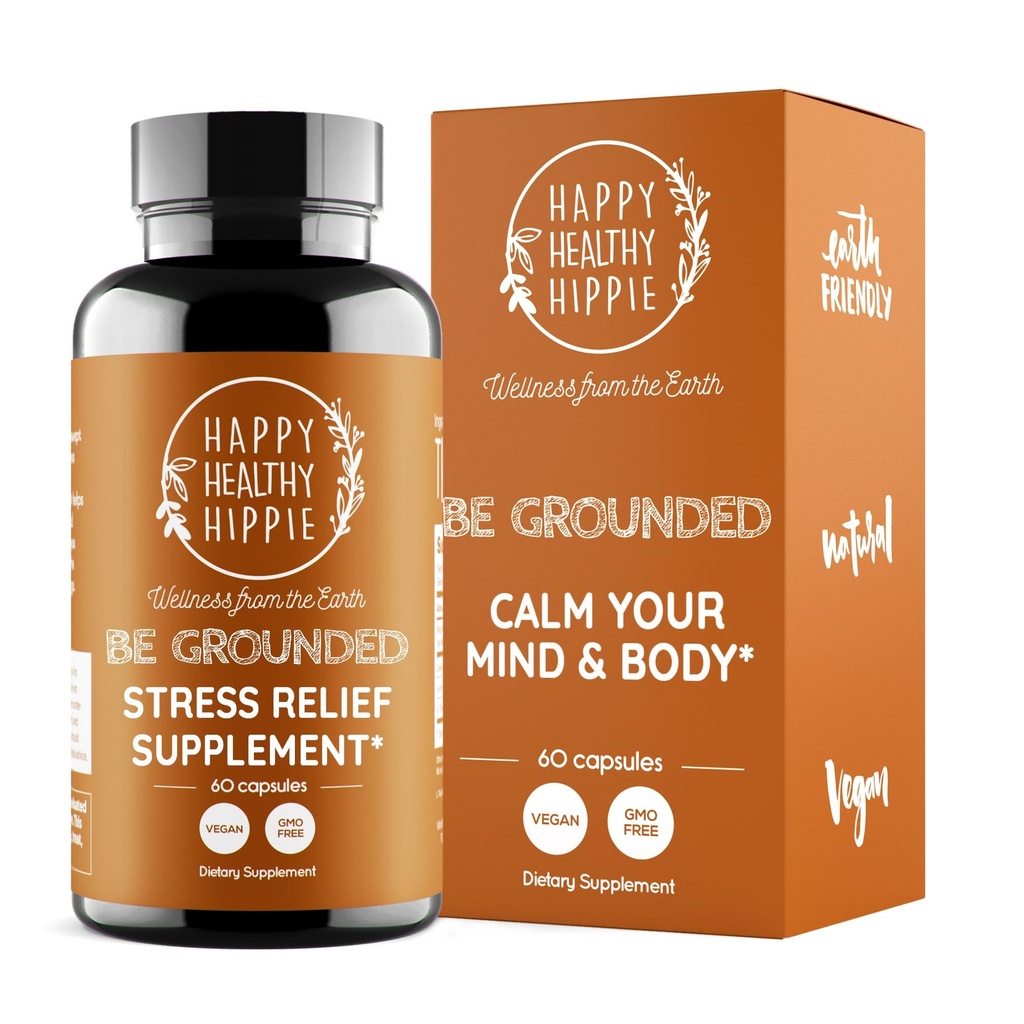 Happy Healthy Hippie Be Grounded Stress Relief Supplement 