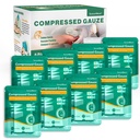 8 Packs Steriel gecomprimeerd Gaas met Z-Folded - Wound Gauze for Bleed Stop, 4.5" x 4.1 Yards, 6-Ply - voor EHBO Kit, Medical Trauma Kit, IFAK Supplies Refill