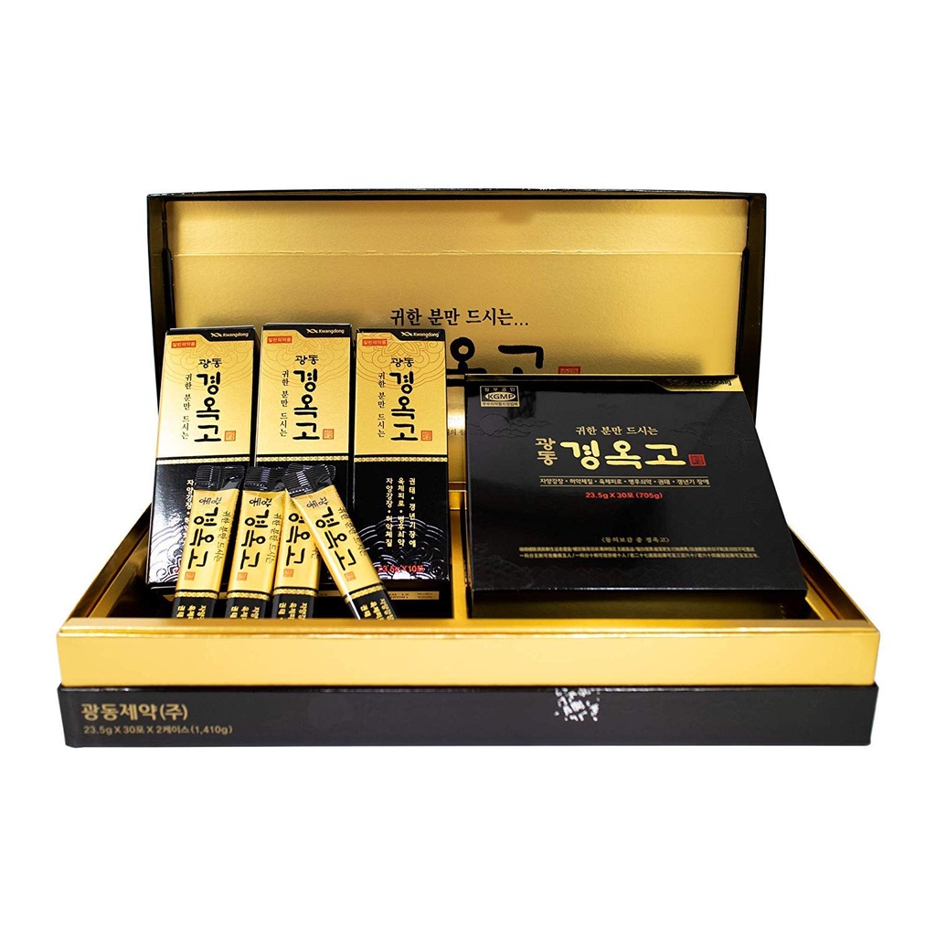 Kwang-Dong Kyung-Ok-Go Korean Nutritious Ginseng Tonic Individual Stick Pouches Cadeaupakket (23,5g x 60 Stick Pouches)