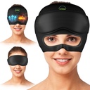 Capuchon de soulagement de la migraine - 2 en 1 Capuchon de soulagement des maux de tête apaisants avec masque détachable pour les yeux 20% Gel supplémentaire - Chapeau de maux de tête pour les migraines - Cold Ice Head Wrap Produits pour le stress, la tension, la gueule de bois et les yeux puffy