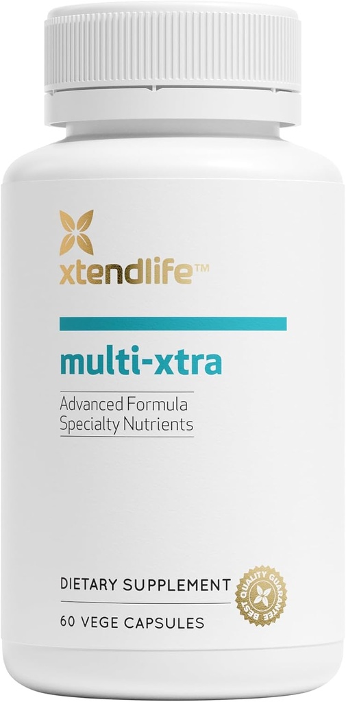 Xtendlife Multi-Xtra Multivitamine voor Immuun, Hart en Energie Ondersteuning - 40+ Biobeschikbaarheid van vitaminen, mineralen, antioxidanten en kruiden - voor mannen, vrouwen en kinderen - 30 dagen levering