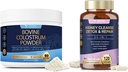 Totaria 120 Counts Kidney Cleanse Detox & Repair Capsules + Bovine Colostrum Supplement Powder