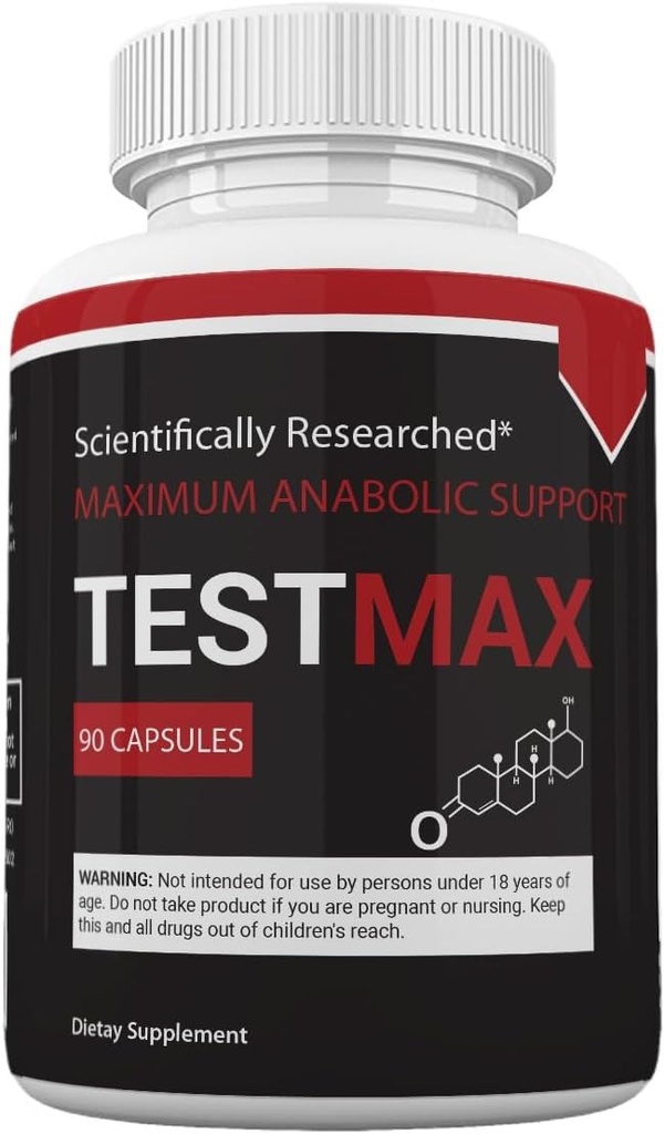 Zonata TestMax Dieetsupplementen voor mannen, Test Max Natuurlijk Verbeter prestaties, duurzaamheid en energieniveaus, natuurlijke formule om energie- en prestatieniveaus te ondersteunen (Single Pack, 60 tabletten)
