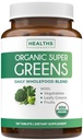 Supplément bio Super Greens de l'USDA - Supplément bio Greens Fruits et légumes pour adultes avec 28 Superfood Complex avec des racines de superfruits et plus - Vegan & Non-OGM (jusqu'à 2 mois d'approvisionnement)