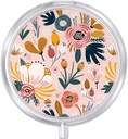 Pill Case, Pill Box mignon de voyage pour la purse, preuve d'humidité petit détenteur de médicament, Portable Pocket Medicine Organisateur Distributeur pour tenir les vitamines, huile de foie de morue, suppléments, fleur rose