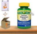 Calcium Magnesium Zink met vitamine D3 Caplets • Bot & Muscle Health • Immuun Support • Dieetsupplement • 250 Tellen door Spring Valley Plus Venancios Shop Sticker