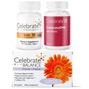 Célébrez les vitamines du bundle bariatrique – Célébrez la multivitamine, le fer avec la vitamine C à croquer, et équilibrez le probiotique + le prébiotique – Nutrition essentielle et soutien digestif pour la récupération WLS