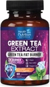 Capsules d'extrait de thé vert - Standardisé 45% EGCG & 98% Polyphénols - 3X Strength Green Tea Natural Energy, supplément à base de plantes avec le coeur et le soutien de santé antioxydant, mis en bouteille aux États-Unis - 60 Capsules