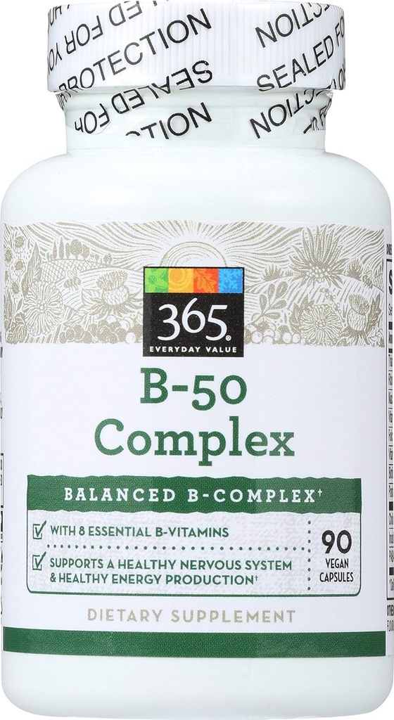 365 door Whole Foods Market, B 50 Complex, 90 ct, Verpakking mei Vary