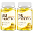 Saw Palmetto pour les femmes - DHT Blocker Supplément de croissance des cheveux - 500mg Potent Saw Palmetto Gummies pour les cheveux, la peau, les ongles, le bien-être urinaire - Mango-Pineapple Flavor - 120 Gummies