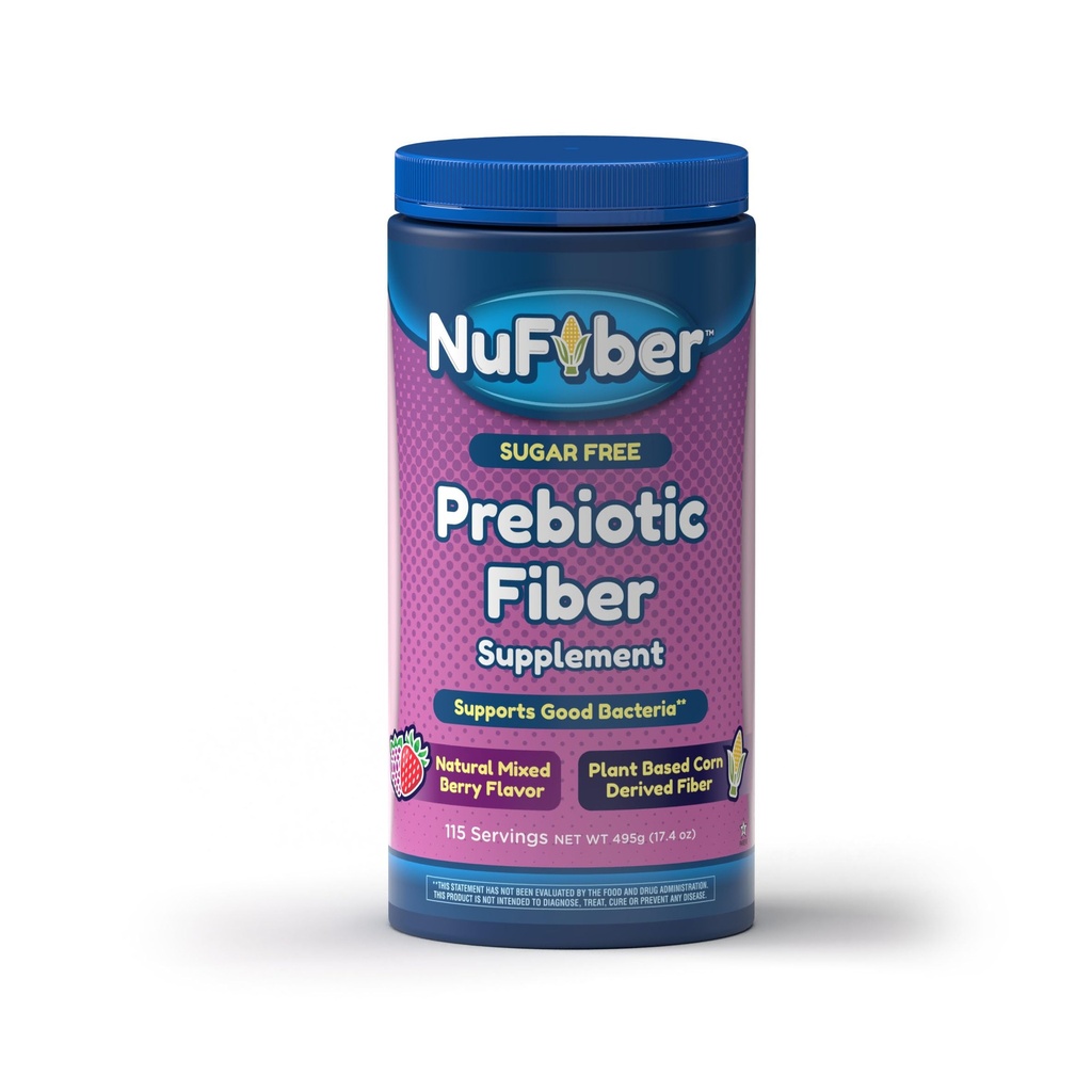 Fiber Supplement, Daily Prebiotic Fiber, 115 Servings, Natural Mixed Berry Flavor, Grit-Free, No Gluten & Sugar, Plant Based Corn Powder ter ondersteuning van spijsvertering en Gut Health