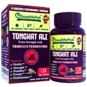 Force supplémentaire Tongkat Ali avec Tribulus Terrestris. Puissant (100:1) Longjack/Tongkat Ali Extract. 120 Capsules de Veg Tongkat Ali pour les hommes.Tous naturels, non-OGM, Vegan, sans stéarate, sans poudre de riz