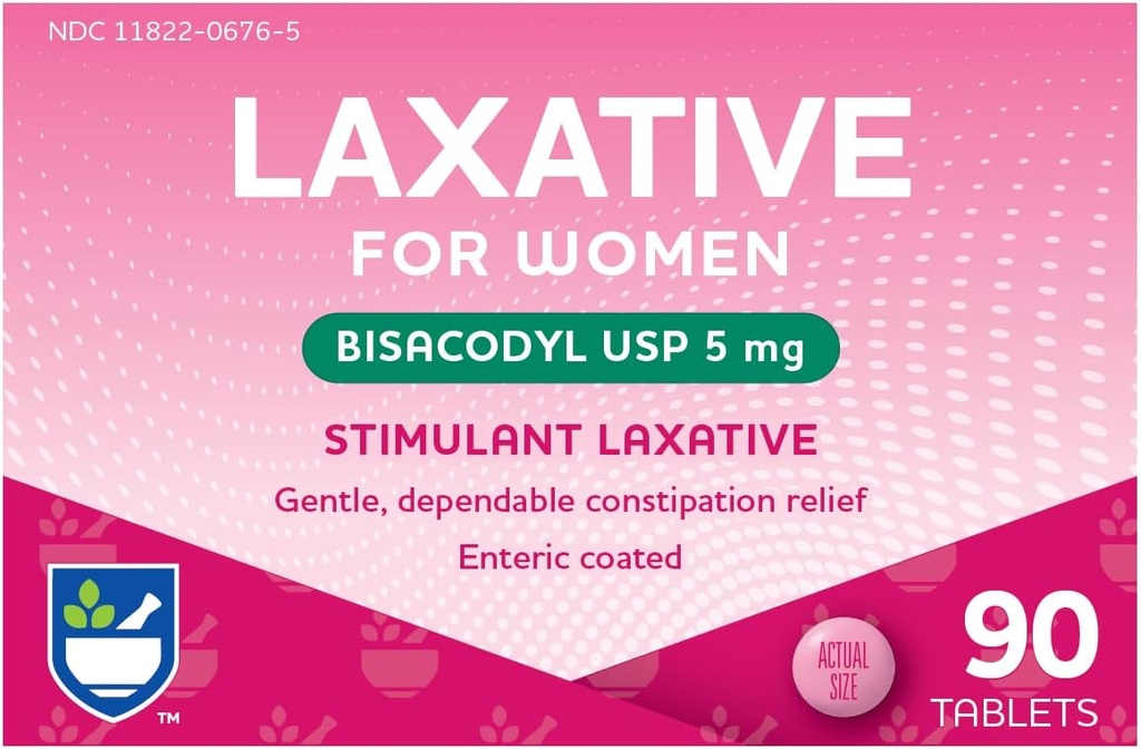 Rite Aid Stimulant Laxative Tablets, Bisacodyl USP, 5 mg - 90 Telling 