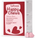 Unichi Saffronia Happy Chews, Saffron Supplement voor Mood Balance Support en Stress Reduction, Vlierbessen smaak, 60 tabletten