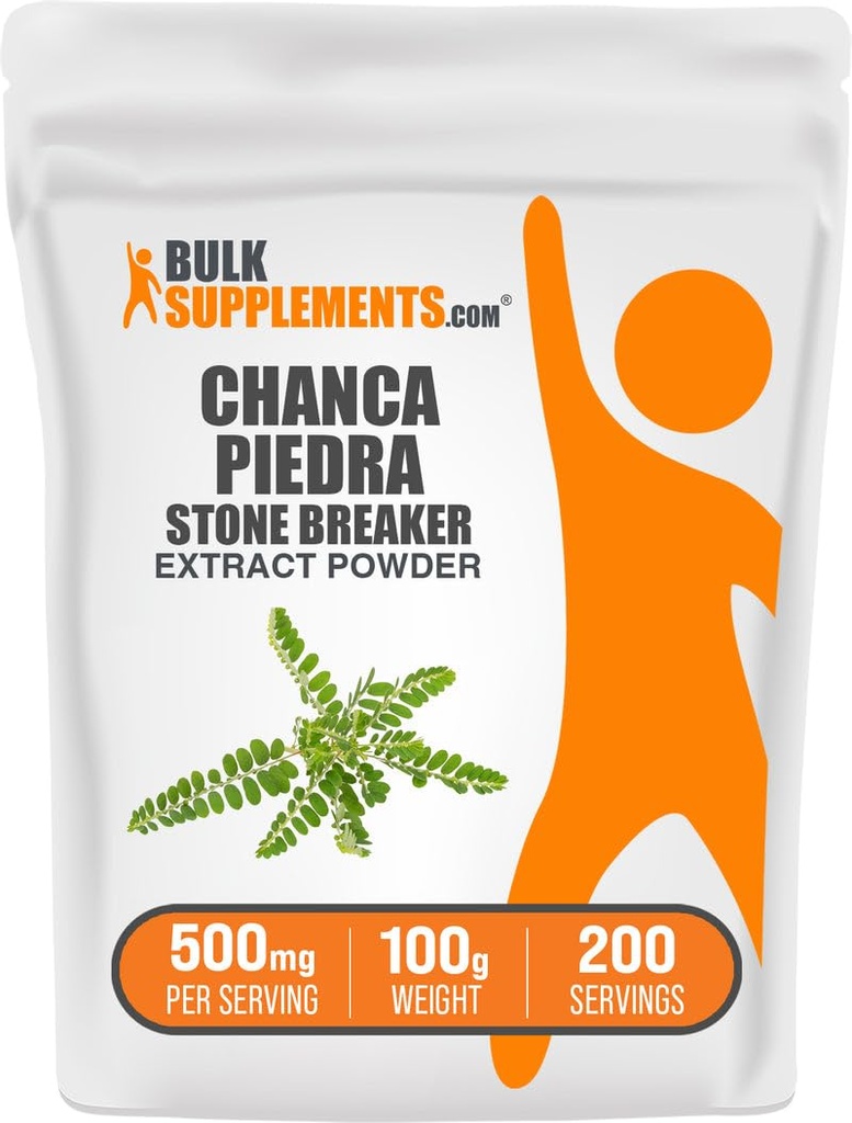 BulkSupplements.com Chanca Piedra Extract Powder - Chanca Piedra Stone Breaker, Kidney Support Supplement - Vegan & Gluten Free, 500mg per Serving, 100g (3.5 oz) (Pack of 1)